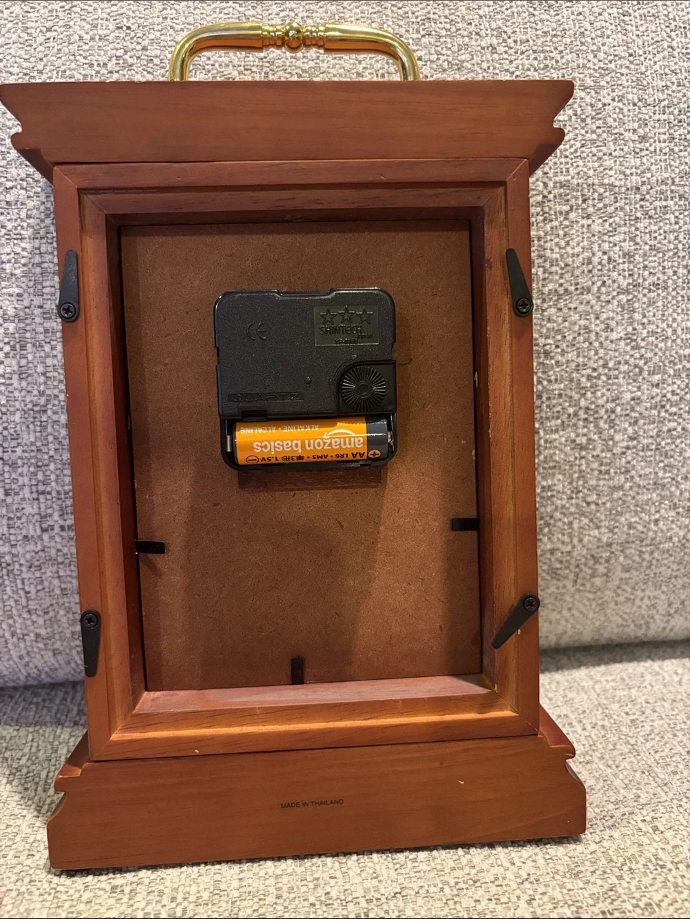 Hallmark Brown Wooden Mantel Clock with Autumn Scene